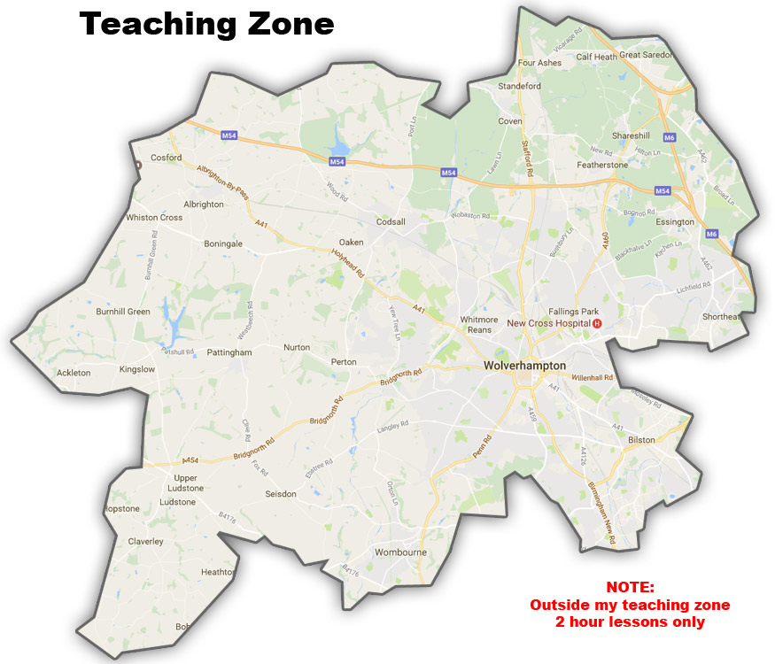 Driving School covering Wolverhampton, Wednesfield, Essington, Willenhall, Bilston, Featherstone, Ettingshall and Tetenhall